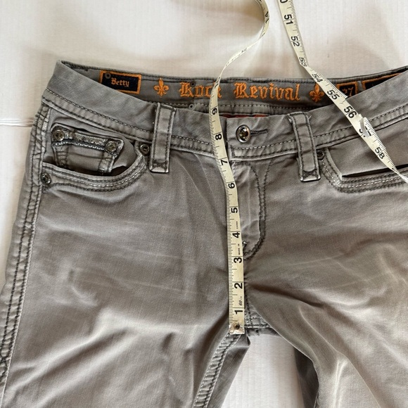 Rock Revival Gray Easy Skinny Jeans Size 27 - Picture 3 of 14